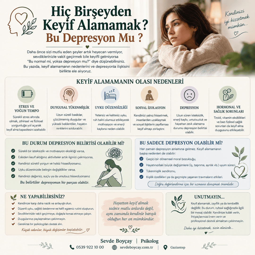 Hiç Birşeyden Keyif Alamamak ? Bu Depresyon Mu ?