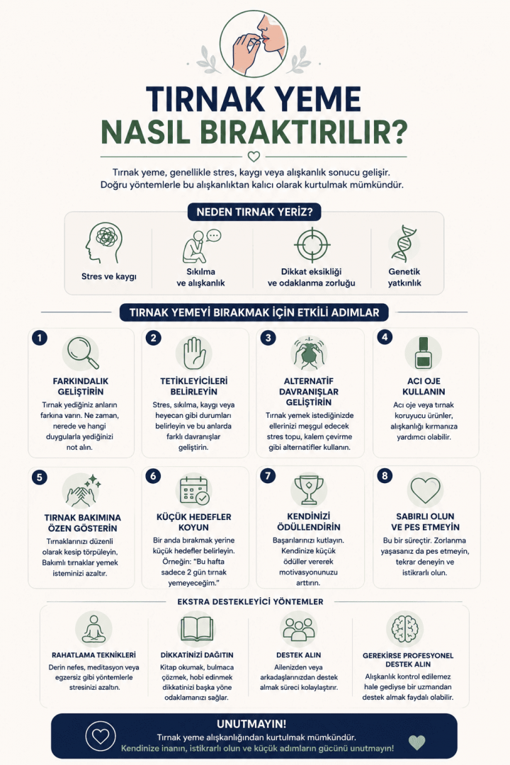 Çocuklarda Tırnak Yeme Nasıl Bıraktırılır ?