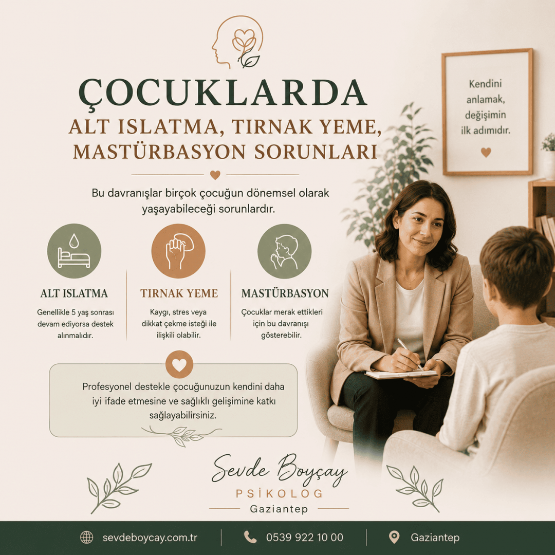 Çocuklarda Alt Islatma Tırnak Yeme Mastürbasyon Sorunları